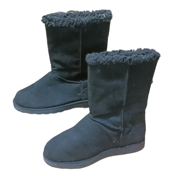 SO Black Short Suede Winter boots "Size 6" - Picture 3 of 8